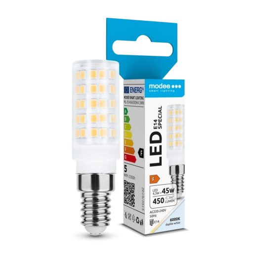 Modee Lighting LED-Keramiklampe E14 4,3 W Kaltweiß 360°