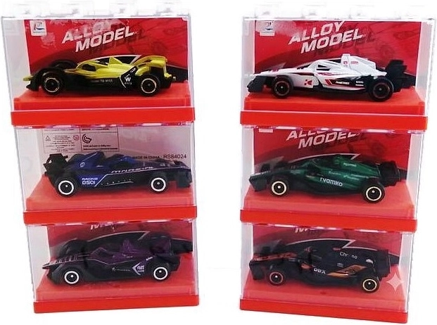 Metall-Rennauto 8 cm in transparenter Box - 1 Stück