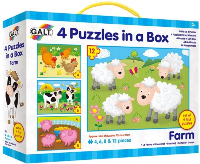 Puzzle Haustiere 4-in-1 für Kinder 3+