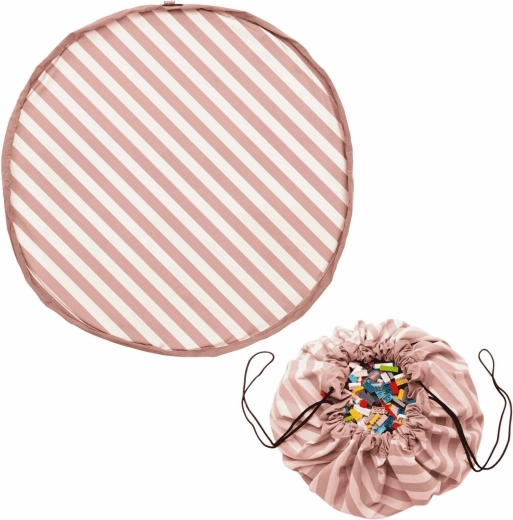 Play&Go Noomad original Spieldecke und Spielzeugsack Stripes Pink - 1 Stück