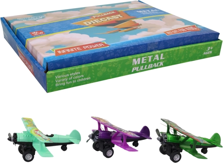 Metallflugzeug in Displaybox