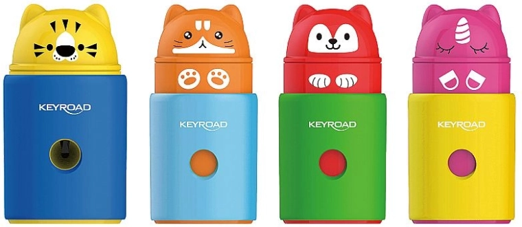 Spitzer mit Tiermotiven und Auffangbehälter KEYROAD