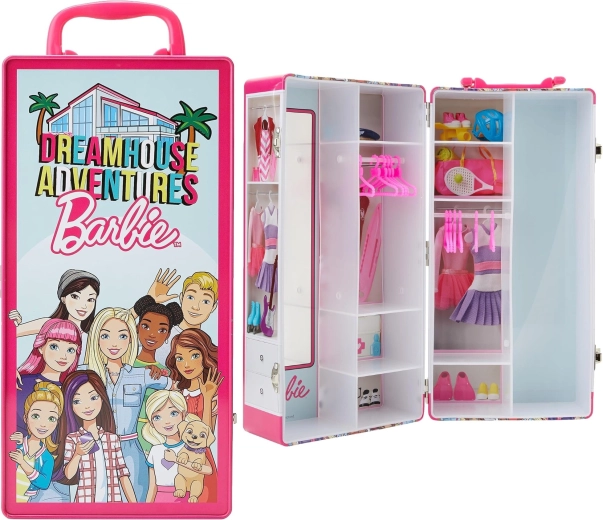 Kleines Barbie Dreamhouse Adventures Metallköfferchen als Kleiderschrank