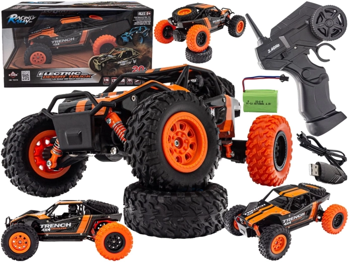 Desert Truck RC 4WD 2,4 GHz 1:24 bis 20 km/h orange – 1 Stück
