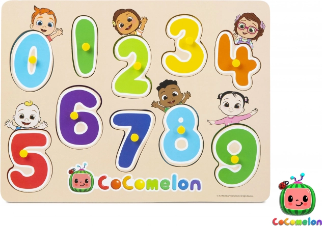 Holzpuzzle mit Zahlen CoComelon
