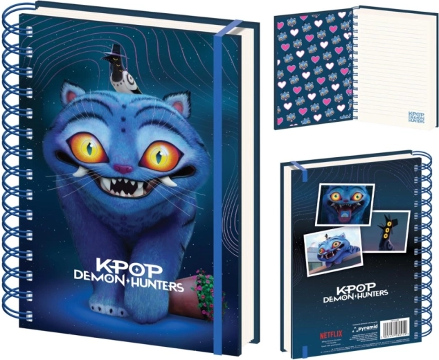 K-pop Demon Hunters linsenförmiges Spiralnotizbuch A5 mit Derpy-Tiger