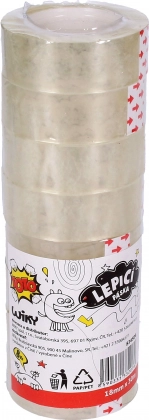 Transparente Klebeband 18 mm x 30 m - Set mit 8 Stück