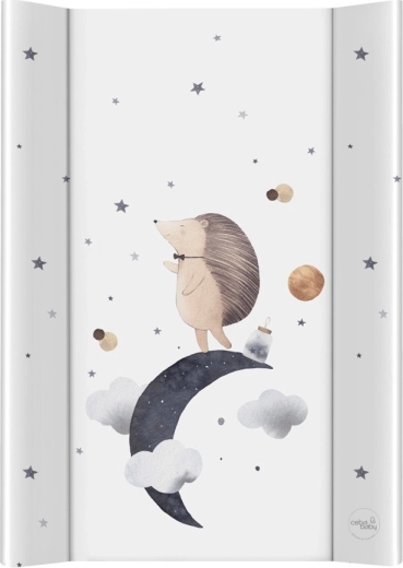 Ceba Baby Wickelauflage für das Babybett mit fester Platte 50 × 70 cm Ultra Light Igel „The Dreamer“