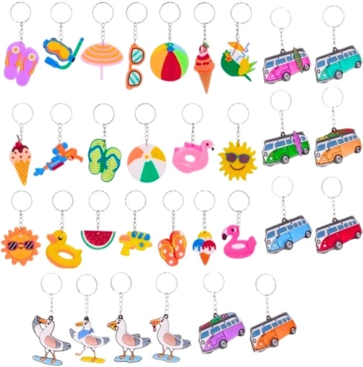 Strand-Schlüsselanhänger mit Meeresmotiven