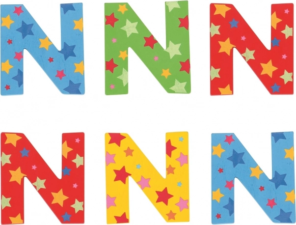 Bigjigs Toys hölzernes Sternenbuchstabe N