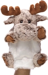 Kuscheliges, umweltfreundliches Elch-Handpuppen-Plüschtier