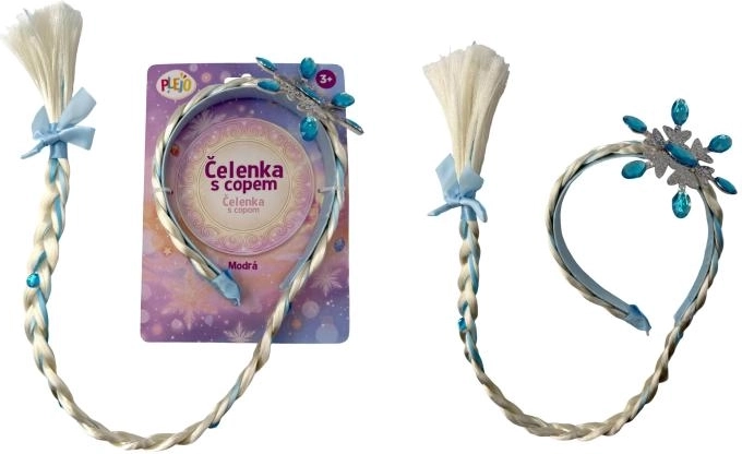 Plejo Haarreif mit Zopf blau