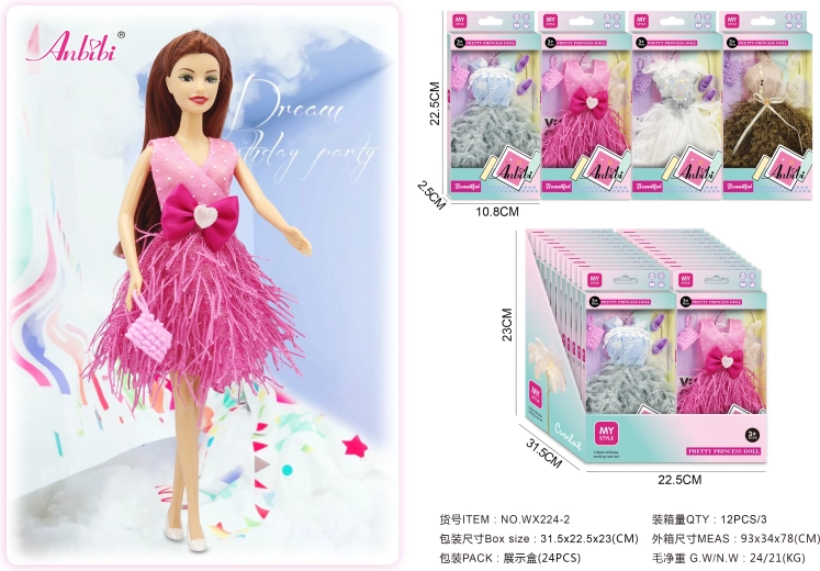 Modische Puppenkleider – mehrere Varianten