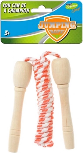 Springseil mit Holzgriffen MEGA CREATIVE