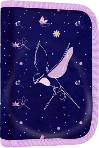 Schulmäppchen mit 2 Klappen Flowers, leer