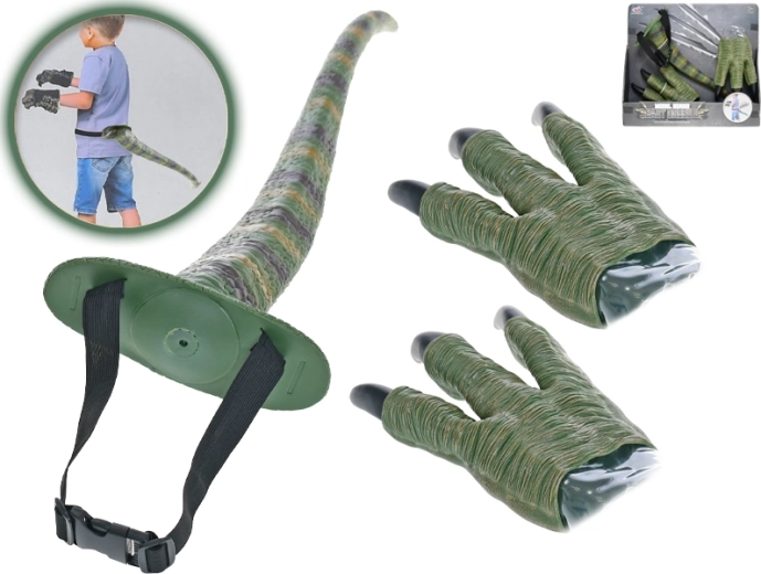 Dinosaurier-Schwanz und Krallen für Kinder 45 cm
