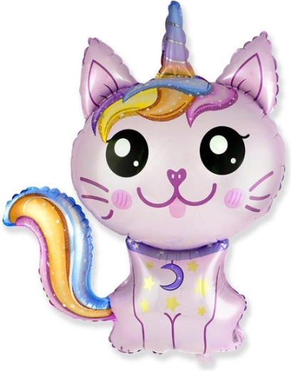 Folienballon Zauberhafte Katze 88 × 73 cm