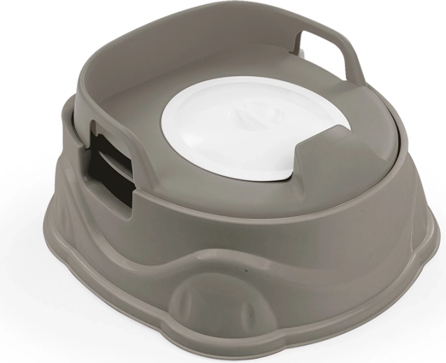 Kinder-Töpfchen 3-in-1 mit WC-Sitz und Hocker, grau