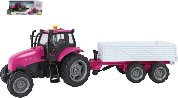 Traktor mit Anhänger mit Licht- und Soundeffekten 25 cm