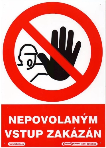 Sicherheitsschild Unbefugten ist der Zutritt verboten A4 Kunststoff