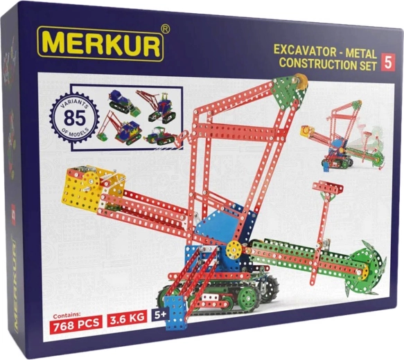 Merkur 5 großer Metallbaukasten mit 768 Teilen