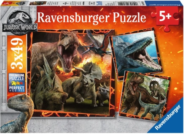 Ravensburger Puzzle JURASSIC WORLD: Das gefallene Königreich 3×49 Teile