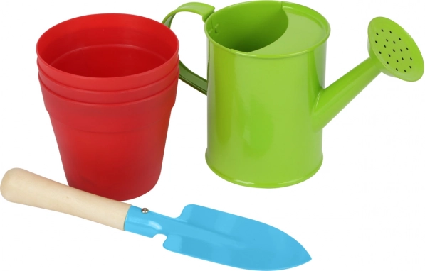 Small foot Kinder-Gartenset mit Gießkanne, Schaufel und Blumentöpfen