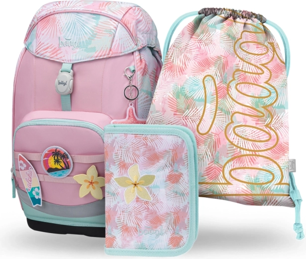 Školní Set BAAGL Airy Plus Sunset – Rucksack, Federmäppchen und Beutel