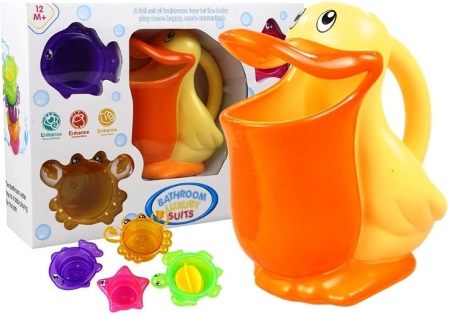 Bade-Set Pelikan mit Tierförmchen