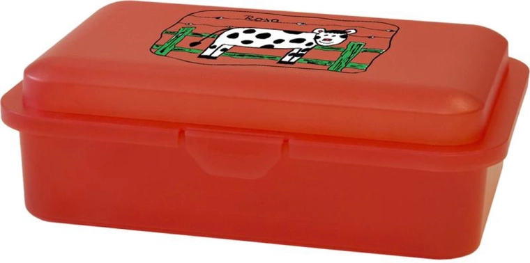 Kunststoff-Brotdose mit Aufdruck 16 × 11 × 5,5 cm