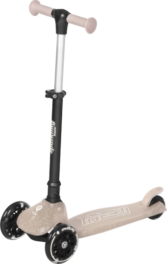 Kinder-Scooter QPlay Sparkling Nude Pink mit LED-Rollen