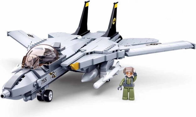 Bausatz des Jagdflugzeugs F-14 TOMCAT Sluban ModelBricks