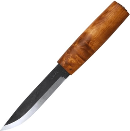 Helle Viking Outdoor-Jagdmesser 11 cm, Maserbirkenholz, Lederscheide