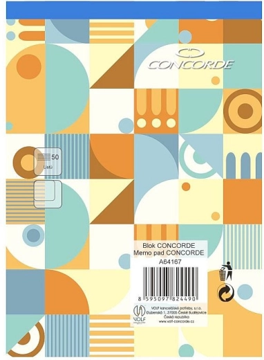 Block CONCORDE A6 blanko, 50 Blatt