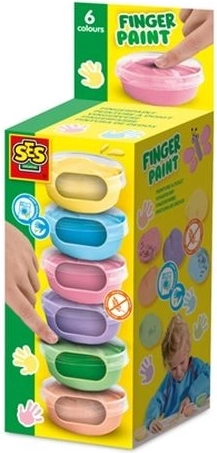 SES Creative Pastell-Fingerfarben 6 Stk. (45 ml)