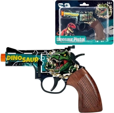 Metall-Zündplättchenrevolver mit Dinosaurier-Motiv