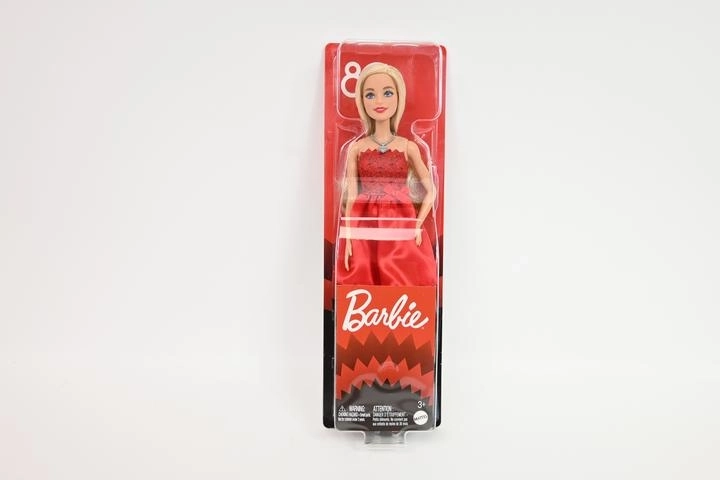 Mattel Barbie Puppe zum 80. Jubiläum im rubinroten Kleid