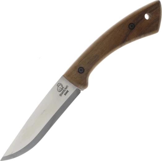 Beavercraft BSH1 Bushcraft-Messer Dune mit Walnussholzgriff und Lederscheide