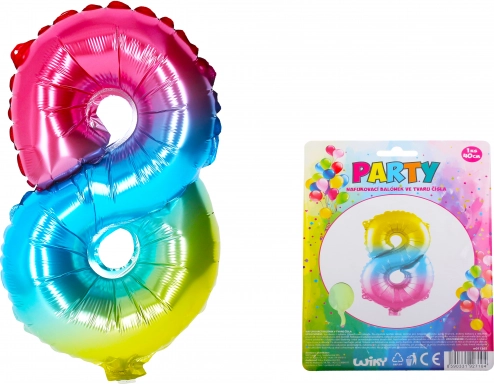 Regenbogen Aufblasbarer Ballon Nummer 8