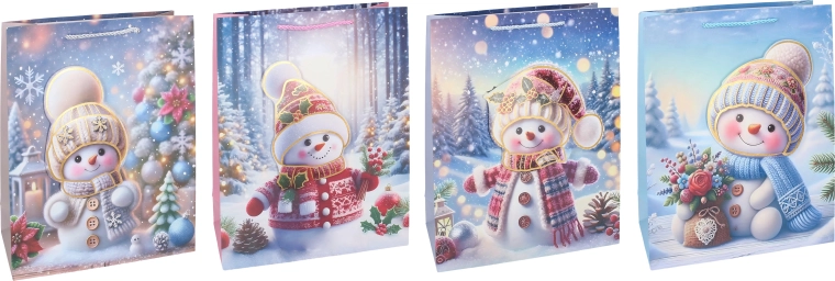 Weihnachtliche Geschenktüte L 30 × 41,5 × 12 cm - 1 Stück
