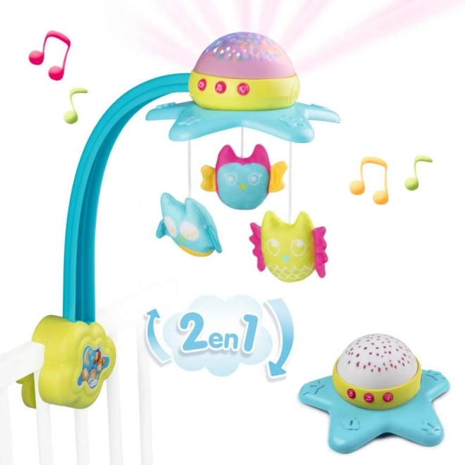 Musikkarussell fürs Babybett 2-in-1 SMOBY Cotoons mit Licht und Projektion