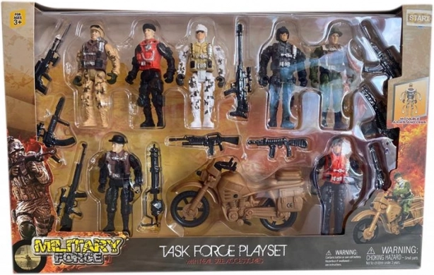 Großes Set Soldaten mit Motorrad STARX