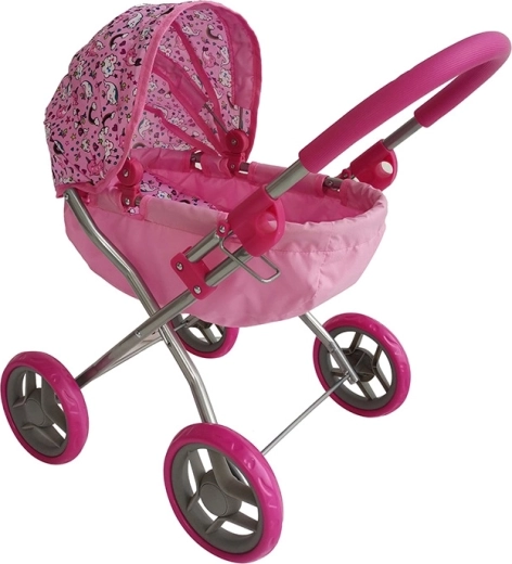 Tiefer Kinderpuppenwagen – rosa mit Einhornmotiv