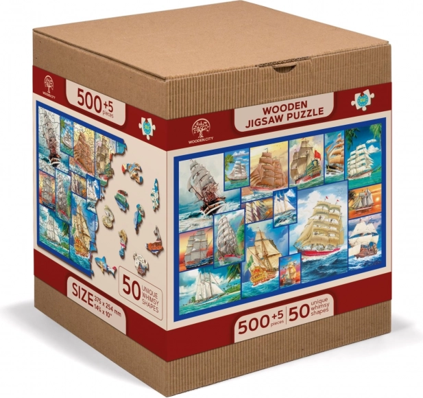 Holz Puzzle Segelboot 2in1 505 Teile von Wooden City