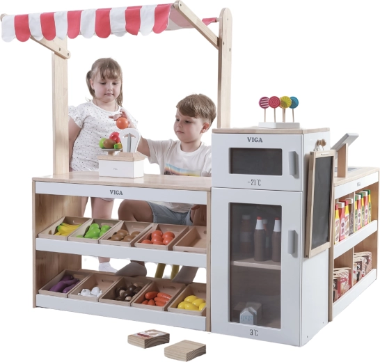 Viga hölzerner Verkaufsstand Supermarkt XXL