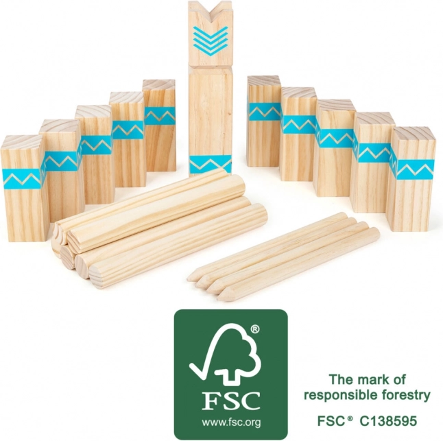 Wikingerspiel Kubb aus Holz