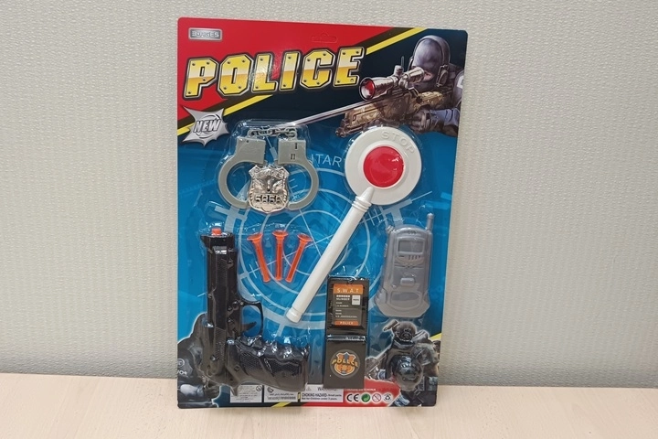 Polizeiset mit Anhaltekelle