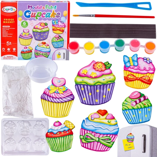 Kreativset zur Herstellung von Magneten – DIY-Gipsmuffins