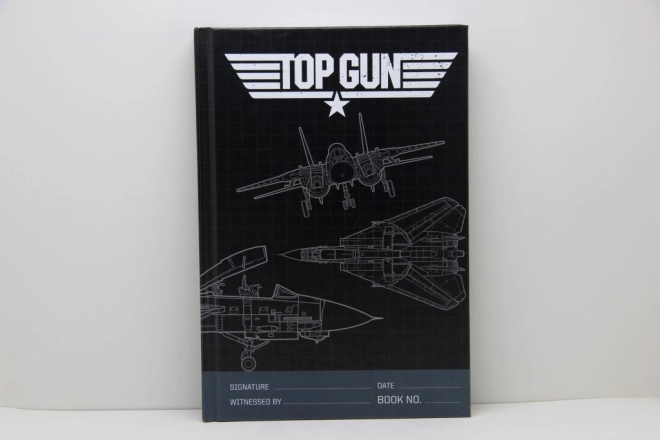 Premium liniertes A5-Notizbuch mit TOP GUN-Motiv