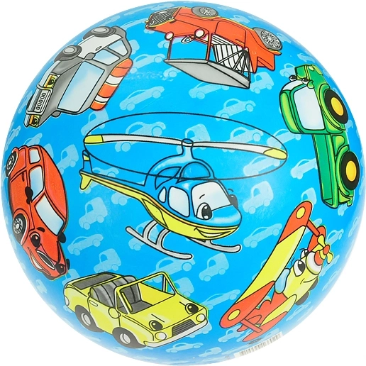 Kinderball 23 cm mit Verkehrsmotiven, blau